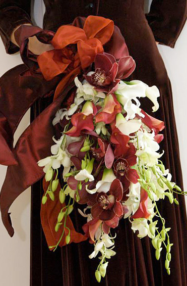 Orchid Bouquet, Fall wedding, Boston MA