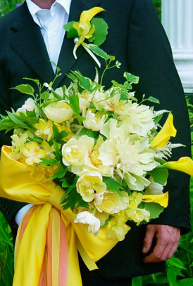 Bouquet, Yellow Peony, Wedding